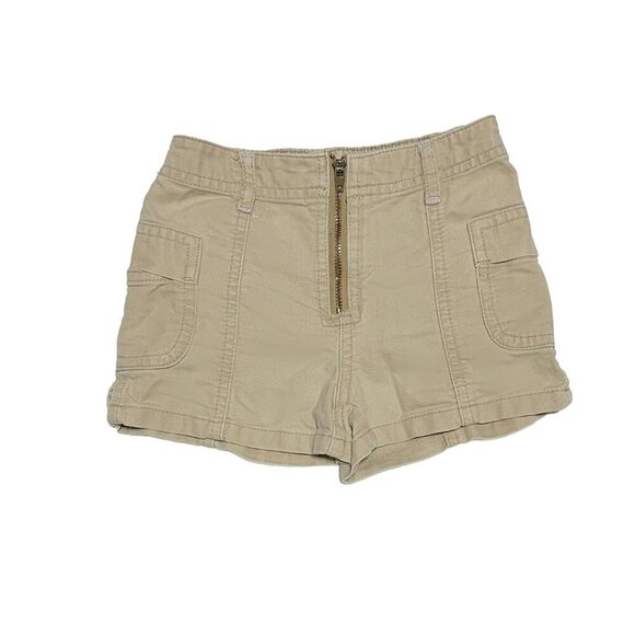 Retro Old Navy Toddler High Waisted Khaki Safari Cargo Shorts - Picture 1 of 3